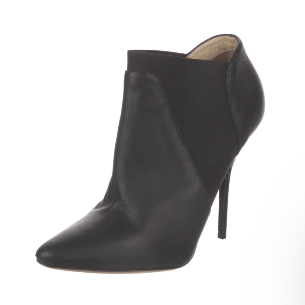 Jimmy  Choo Black Leather Chelsea Ankle Boots Size 38.5